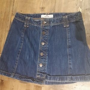 🌼Hollister Button-Down Denim Mini-Skirt🌼